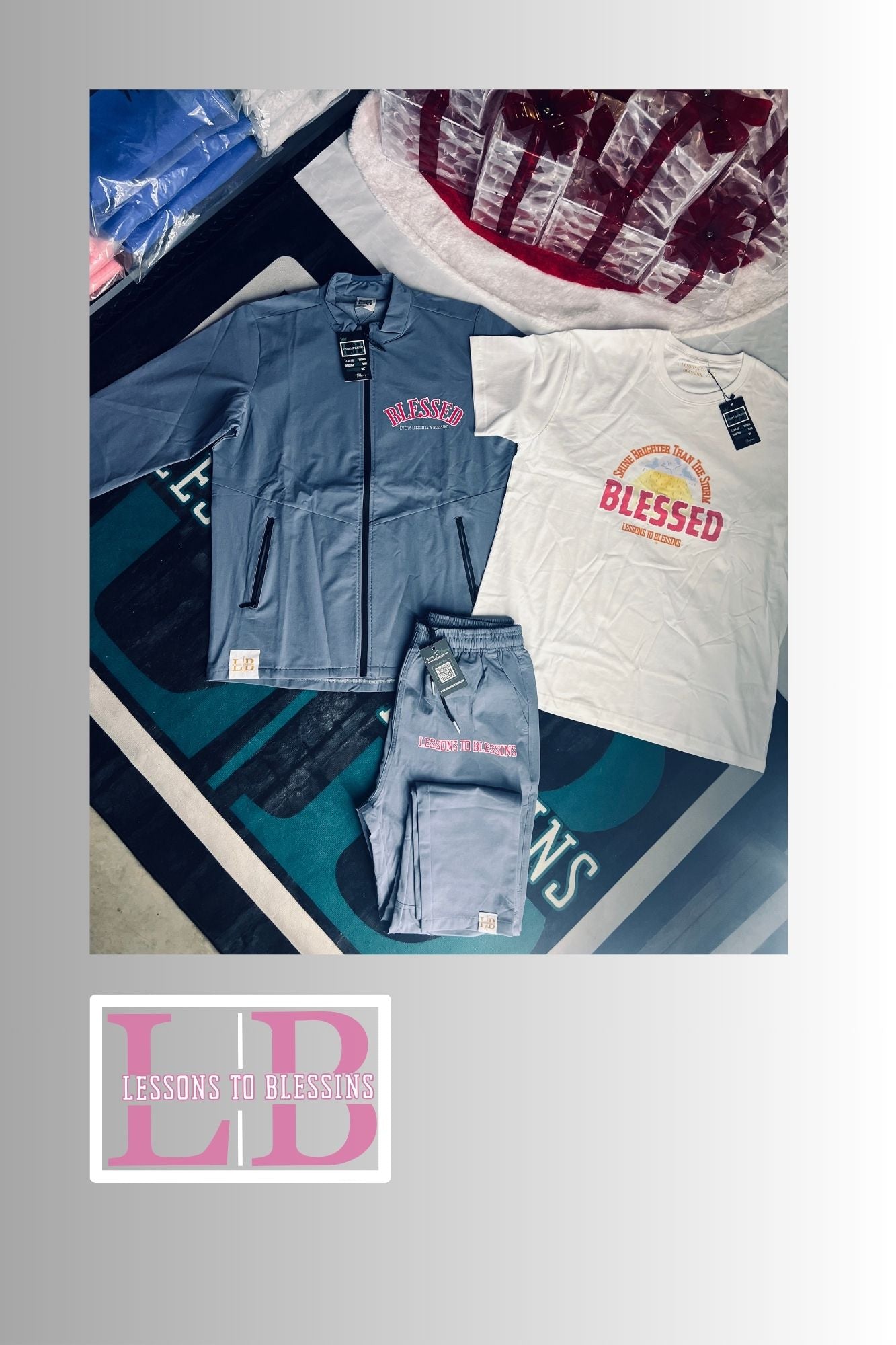Blessed Tracksuit Pants - Blue