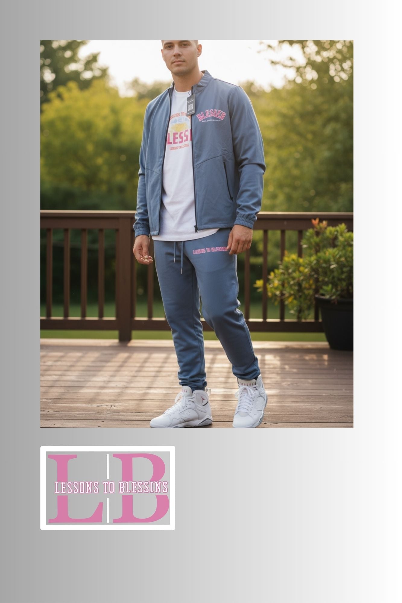 Blessed Lightweight Zip Jacket - Blue