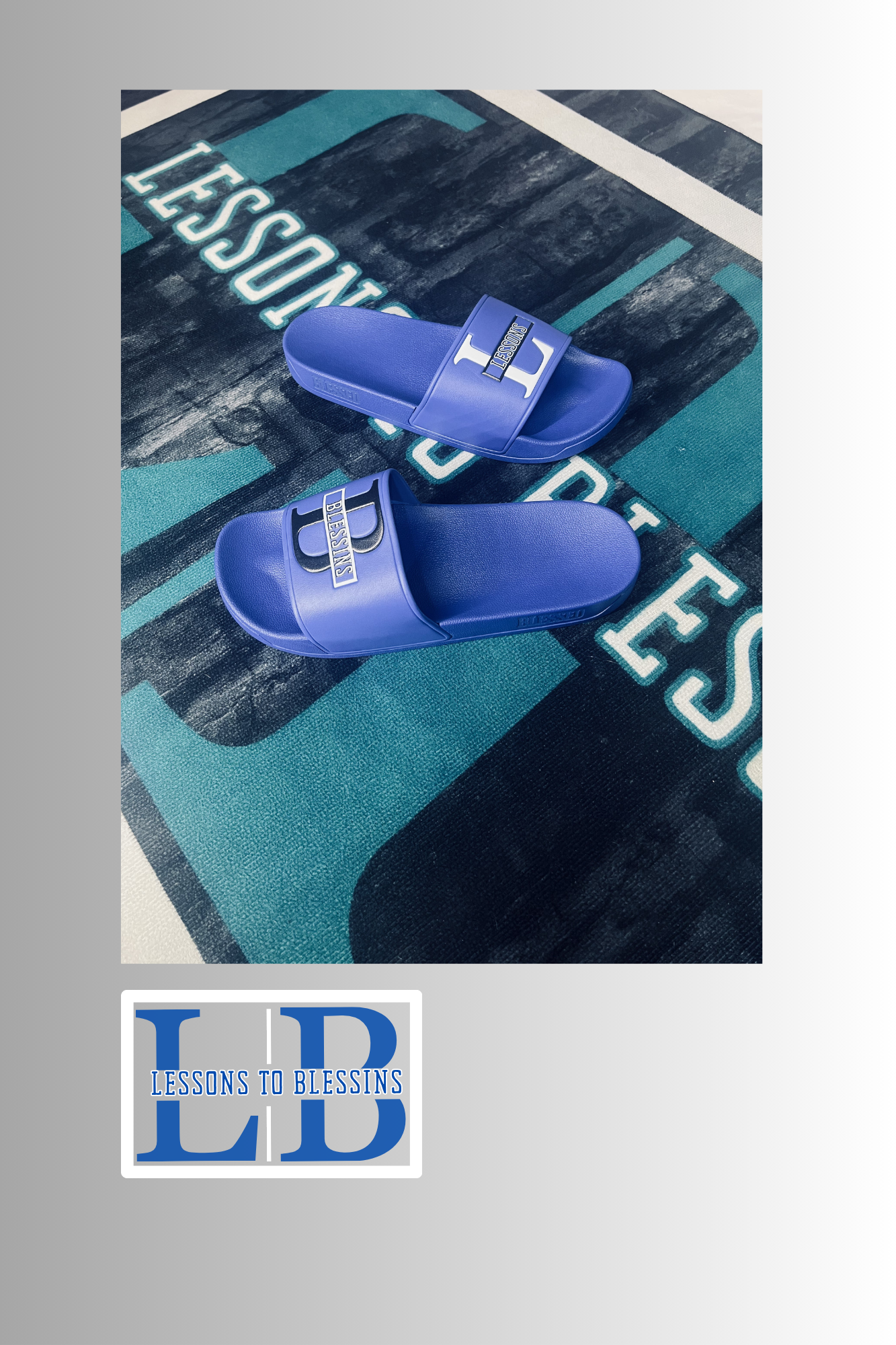 LB Signature Slides - Blue, White, & Black