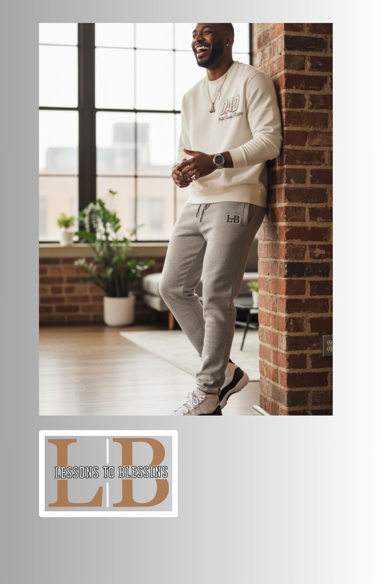 Dad: Mentor, Provider, Protector, Puff Print Sweatshirt