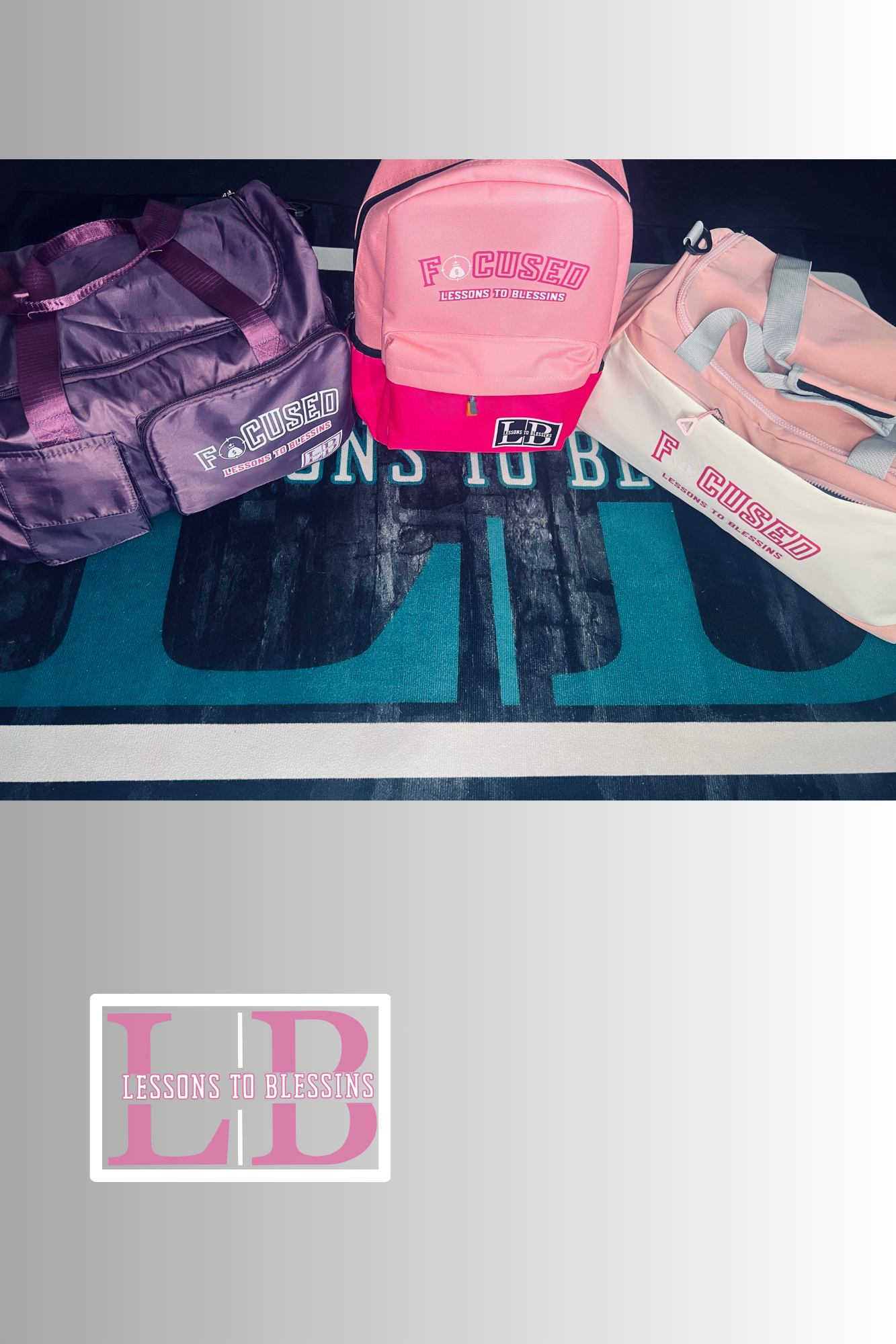 Focused Duffle Bag - Pink/White