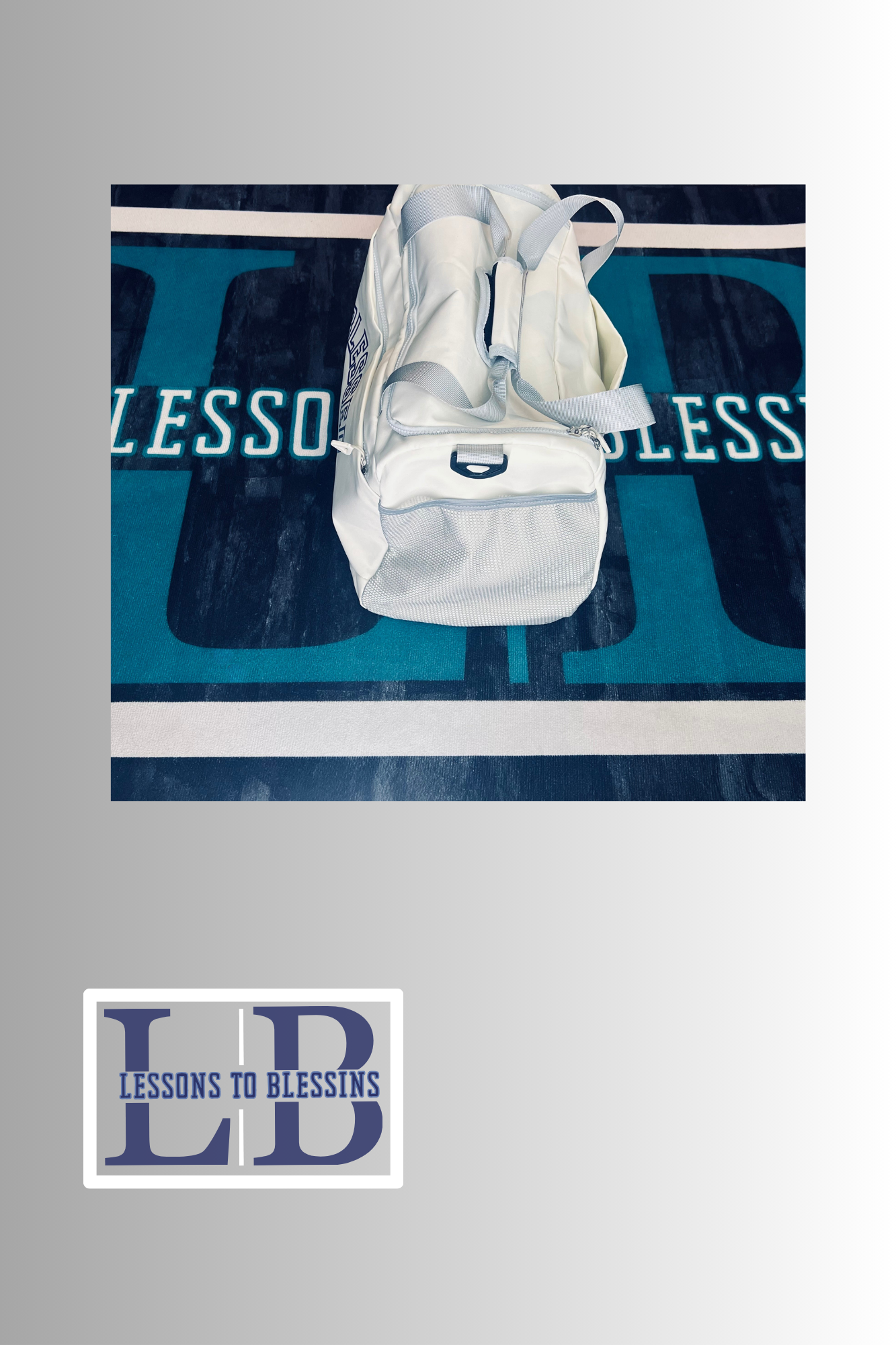 Blessed Duffle Bag - White/Purple