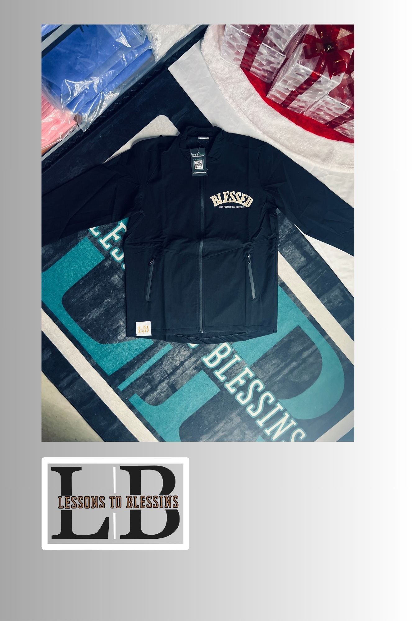 Blessed Lightweight Zip Jacket - Black