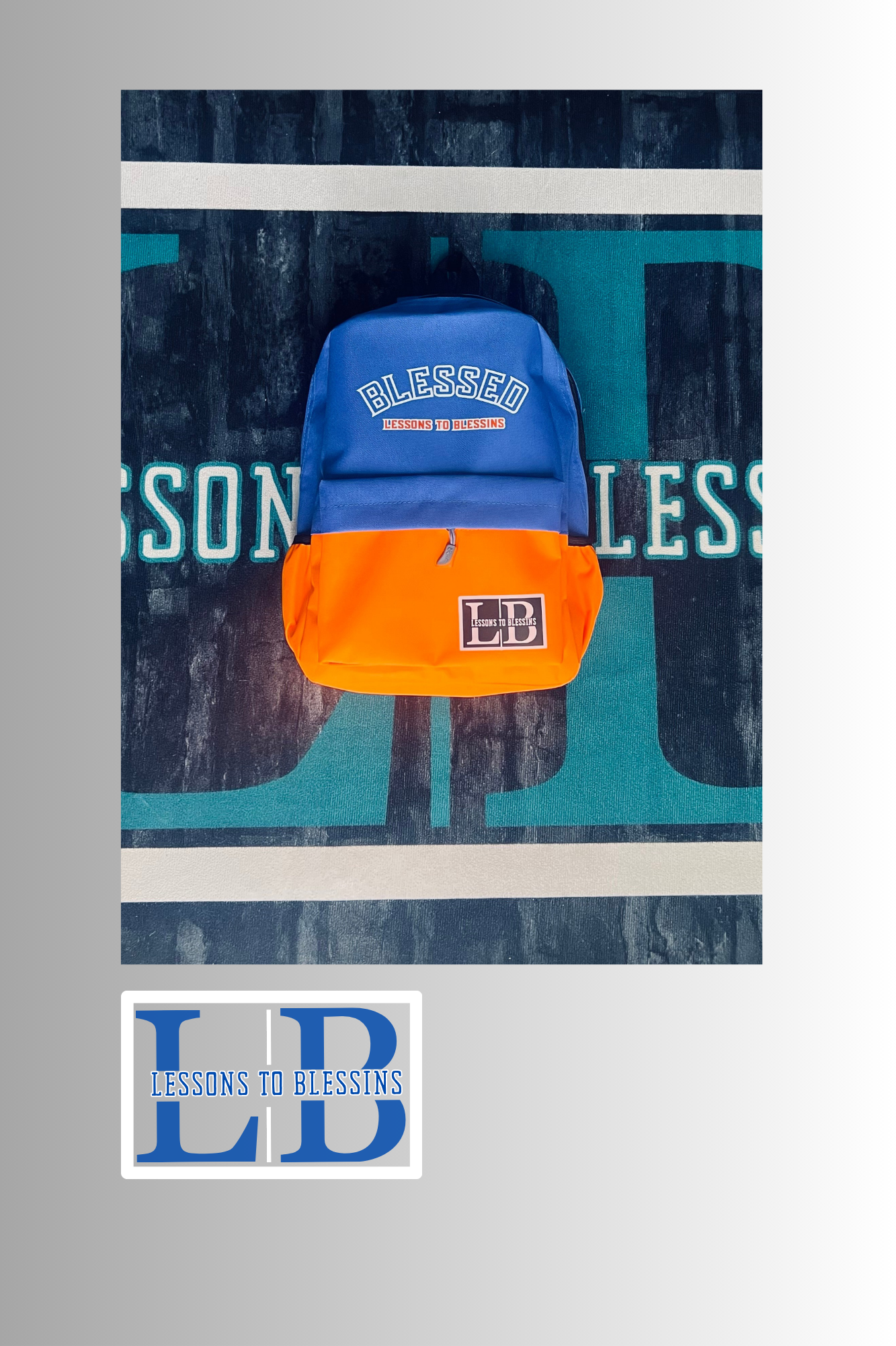 Blessed Backpack - Blue/Orange