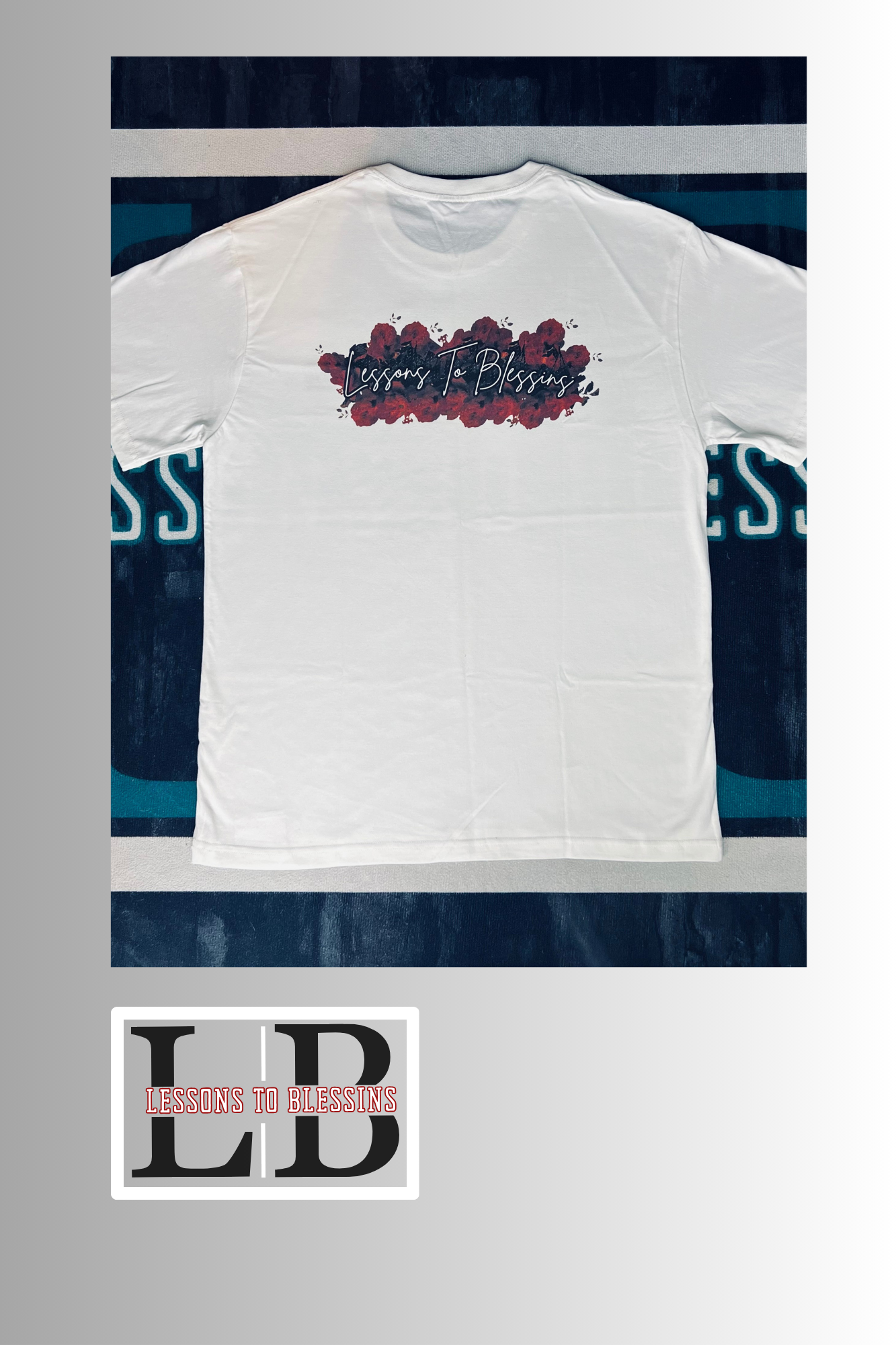 Every Lesson Is A Blessing Tee - White/Red