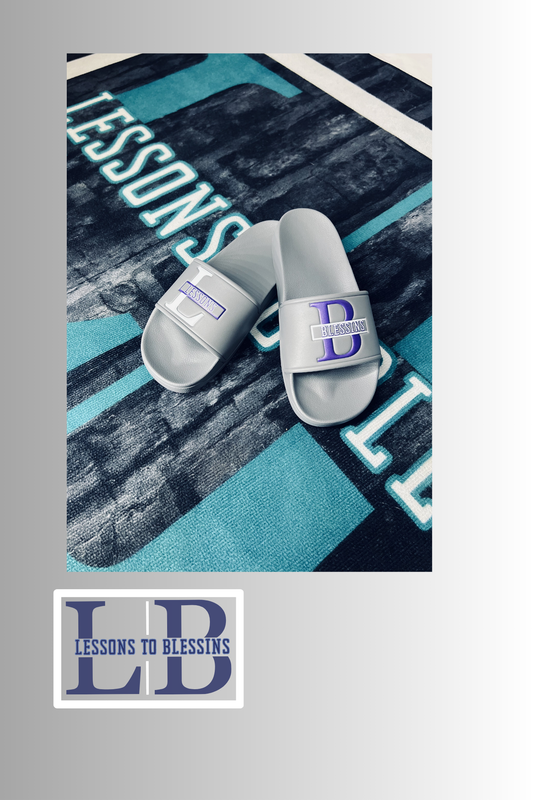 LB Signature Slides - Grey, White, & Purple