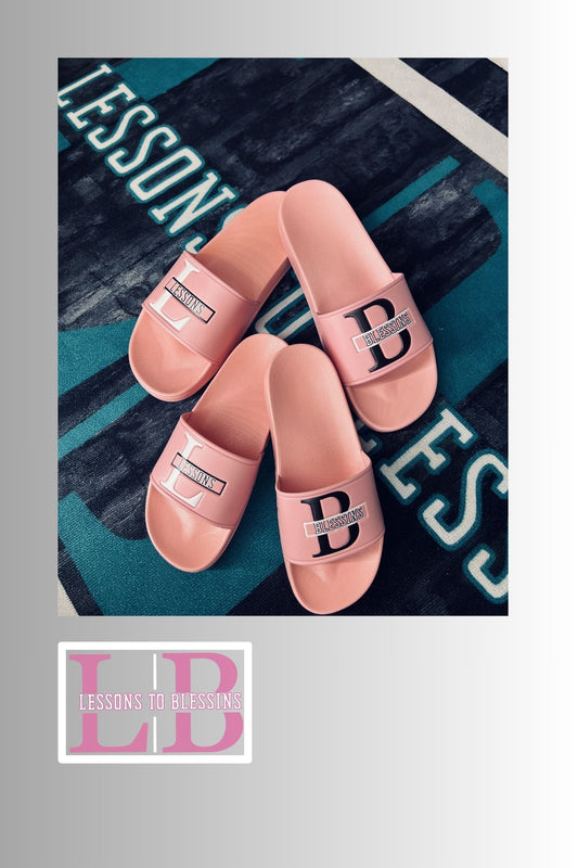 LB Signature Slides - Pink, White, & Black