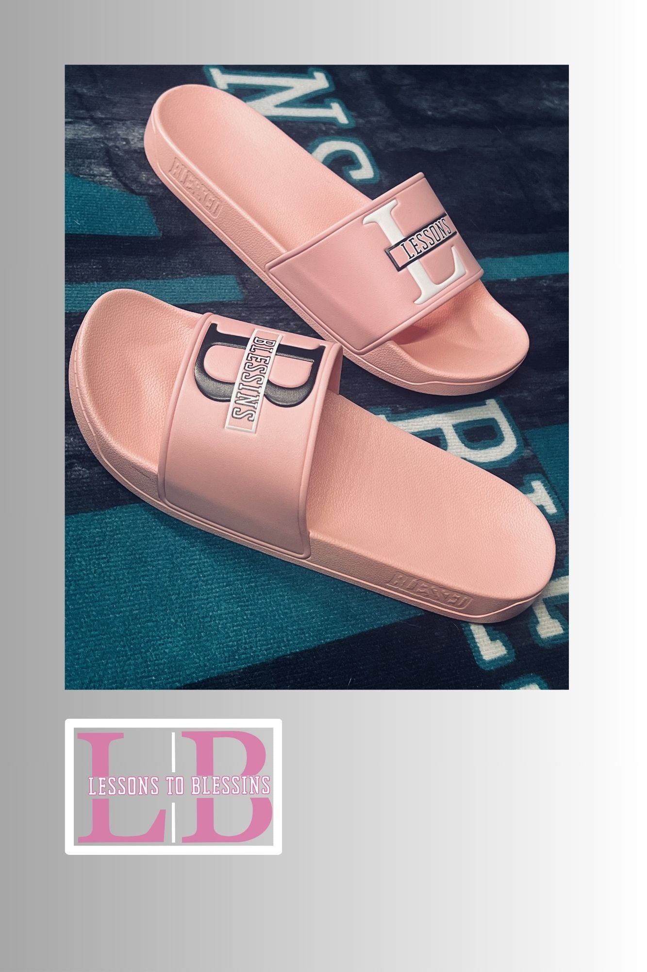 LB Signature Slides - Pink, White, & Black