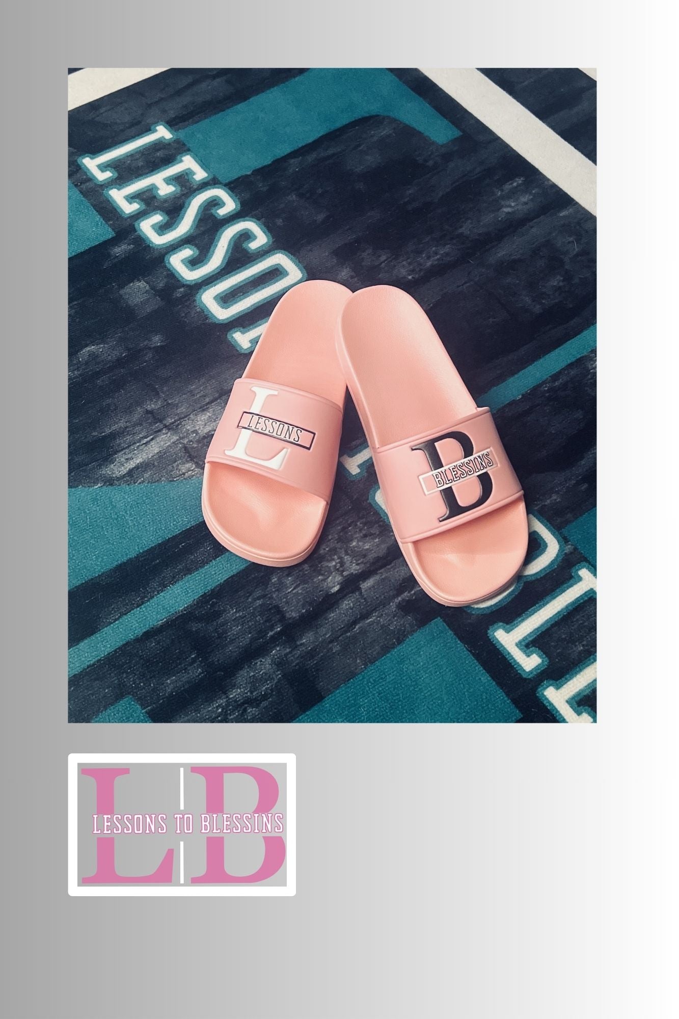 LB Signature Slides - Pink, White, & Black