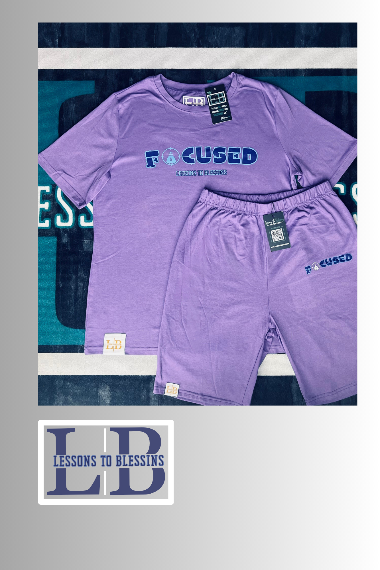 Focused Sleeved Biker Set - Purple