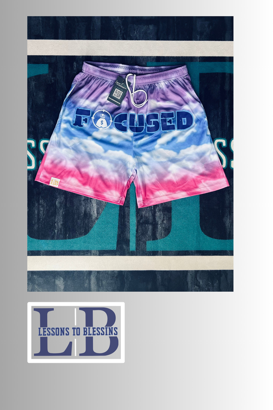 Focused Mesh Shorts - Purple