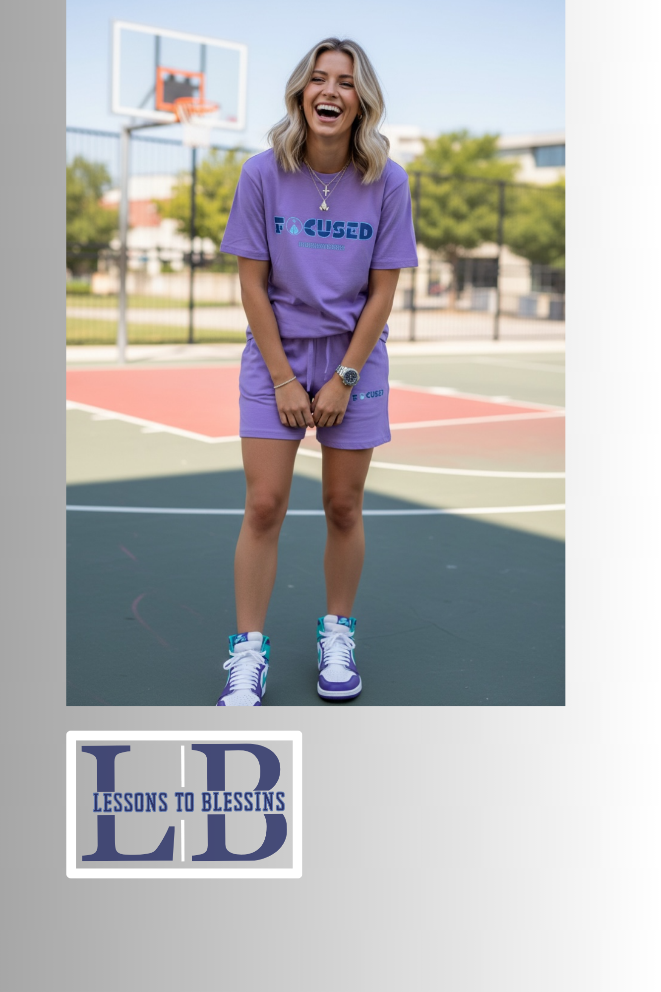 Focused Sleeved Biker Set - Purple
