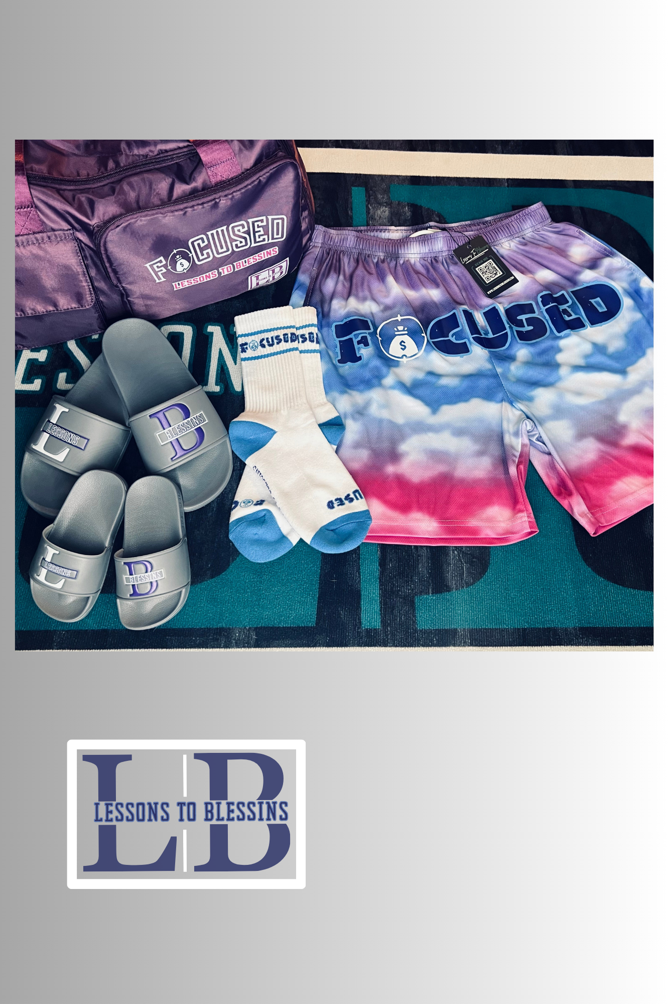 Focused Mesh Shorts - Purple