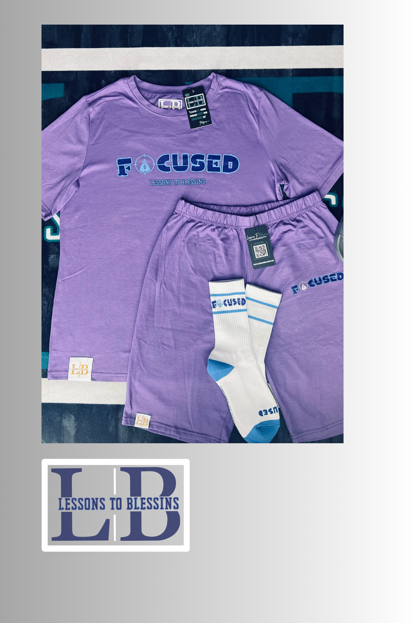 Focused Sleeved Biker Set - Purple
