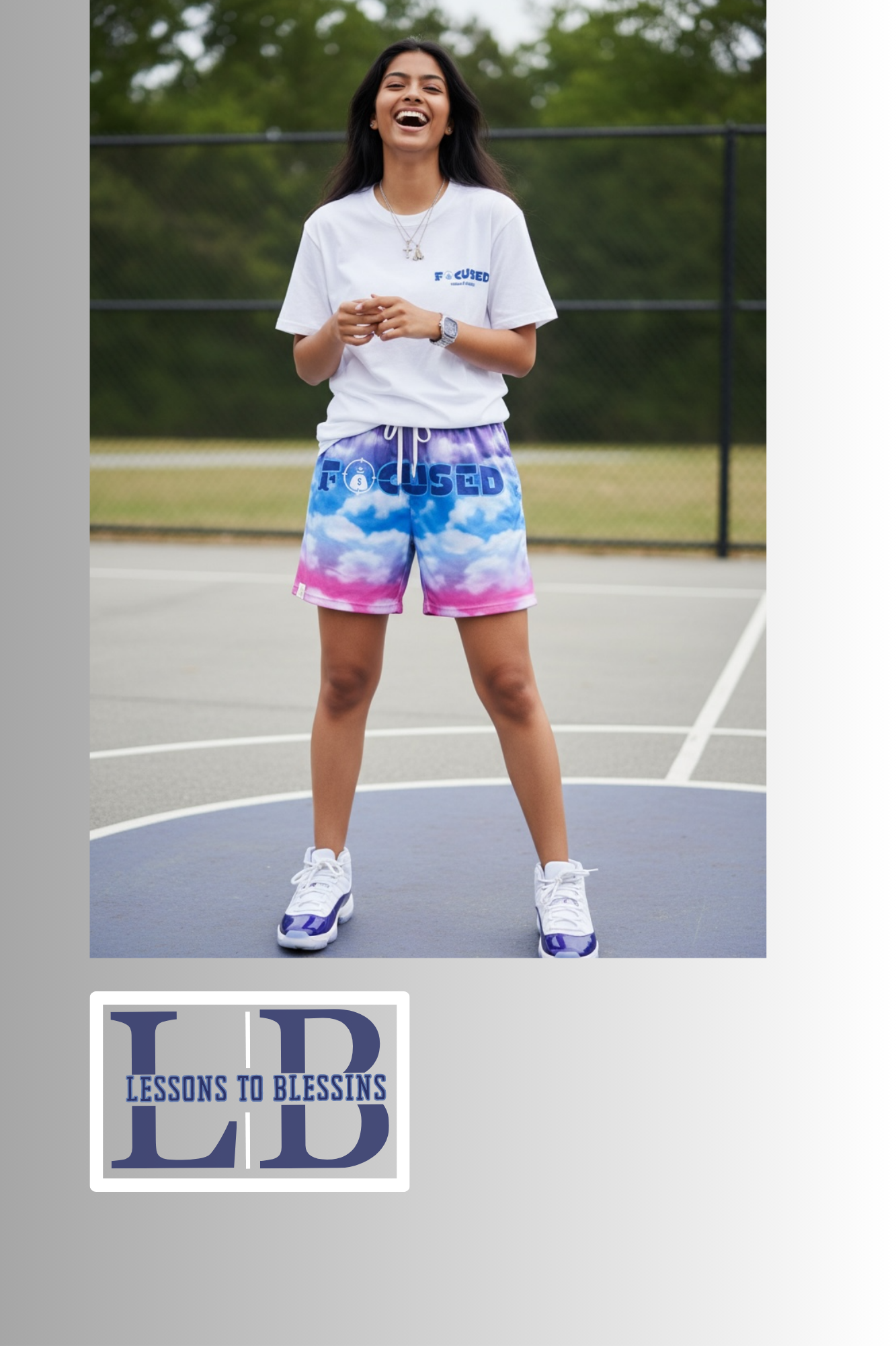 Focused Tee - White/Purple