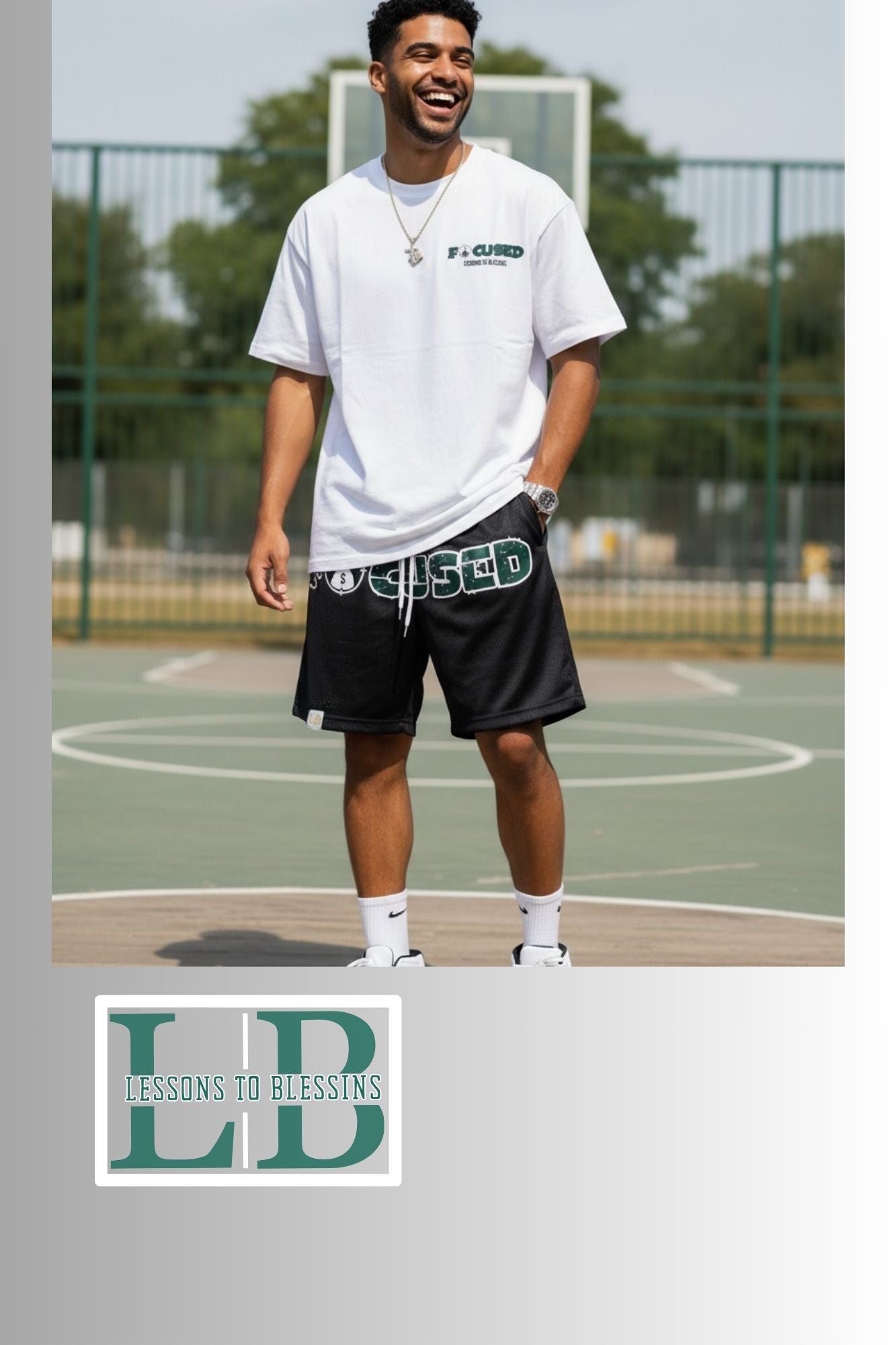 Focused Tee - White/Black