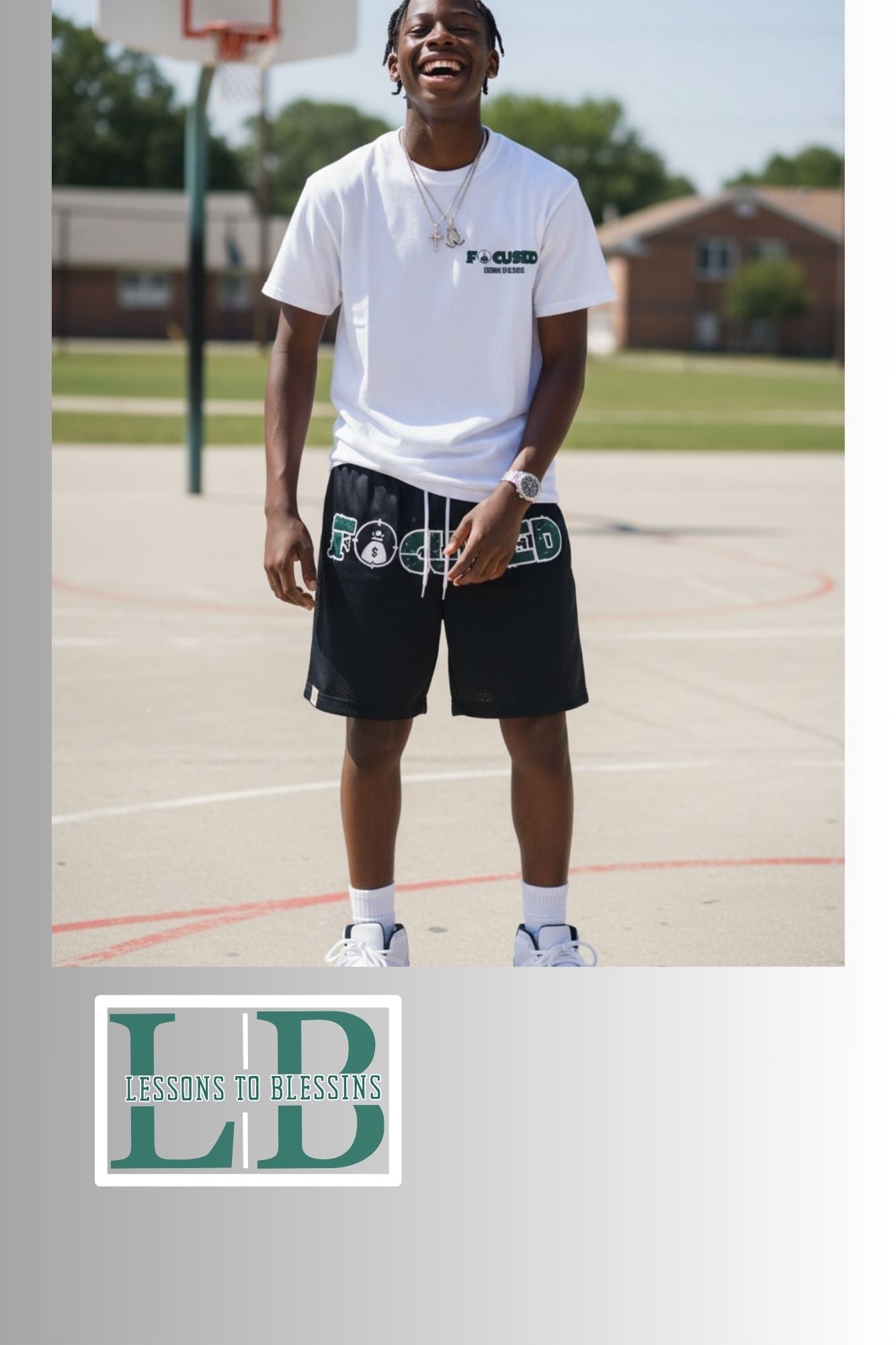 Focused Tee - White/Black