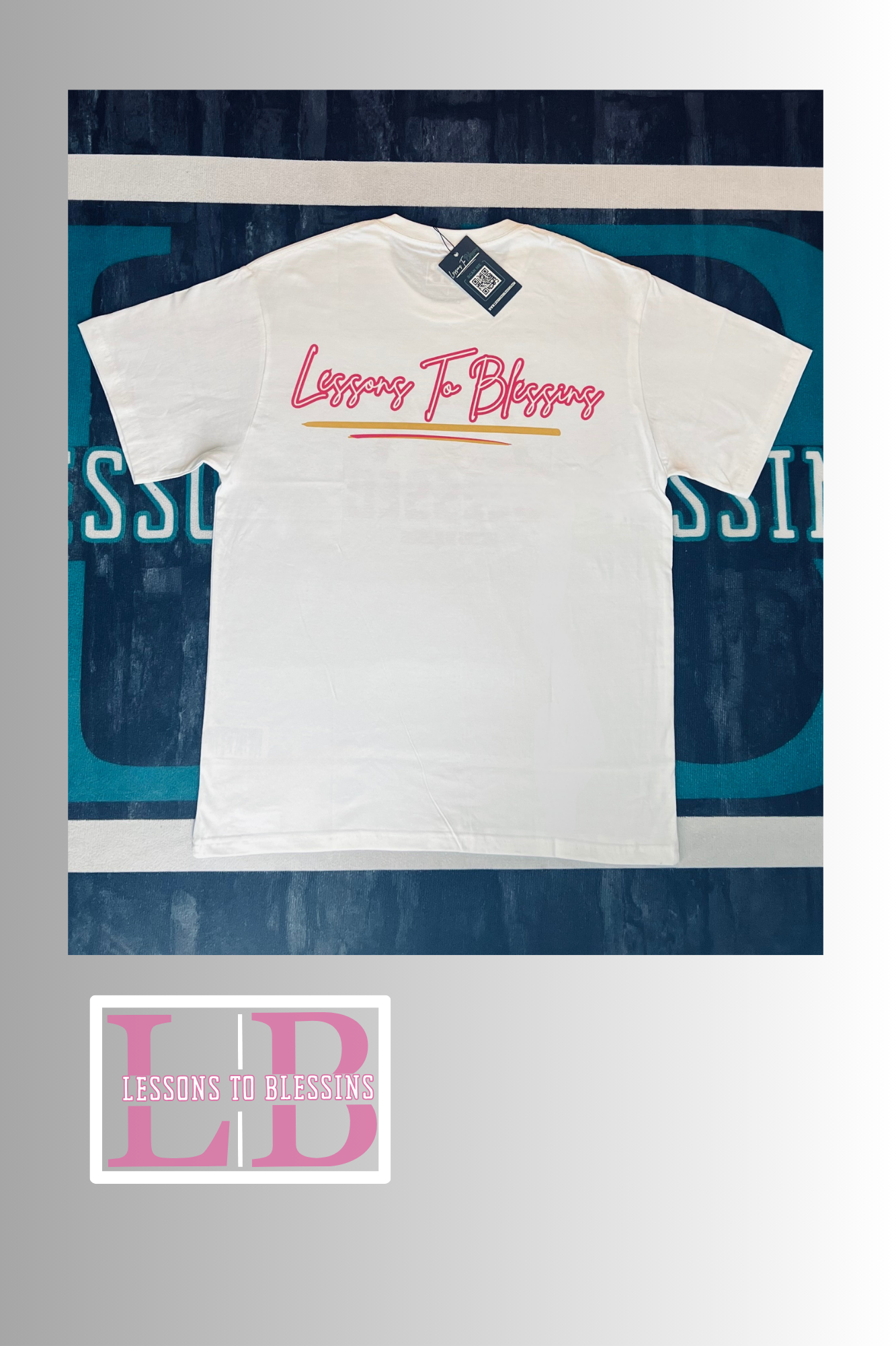 Shine Brighter Than The Storm Matching Tee - White/Pink