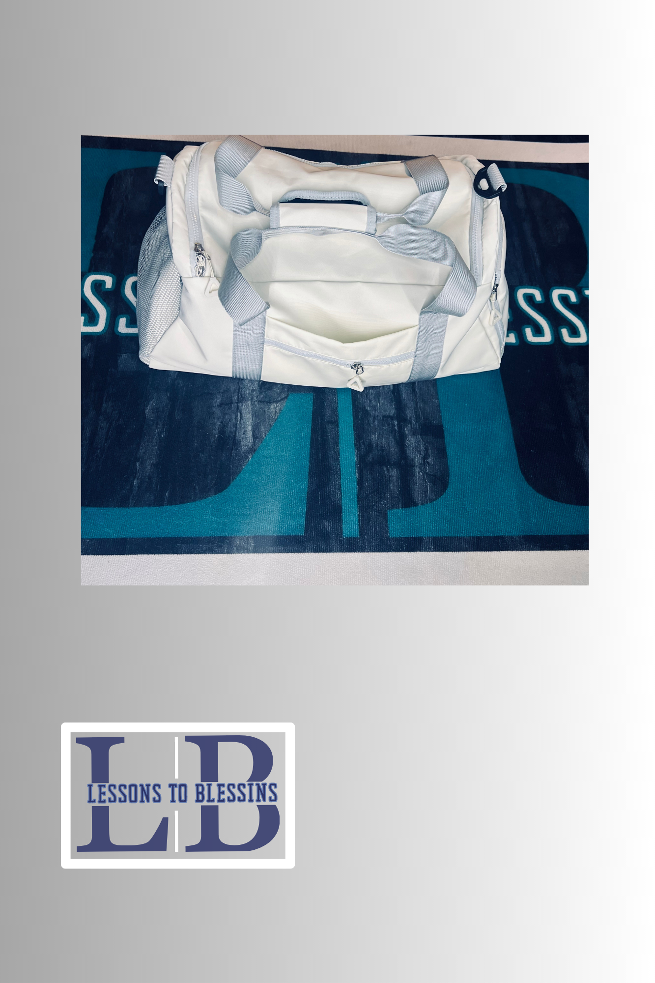 Blessed Duffle Bag - White/Purple