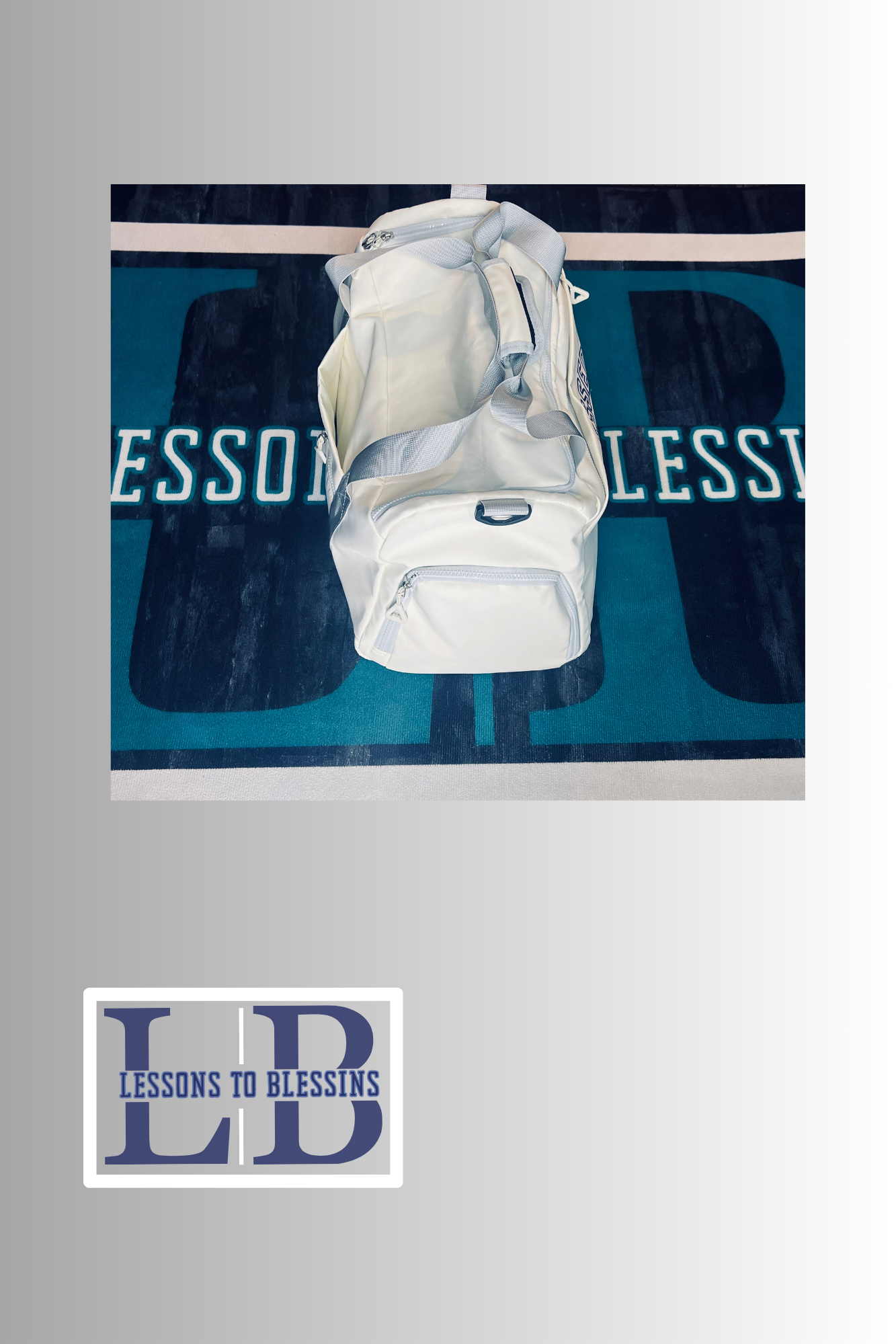 Blessed Duffle Bag - White/Purple