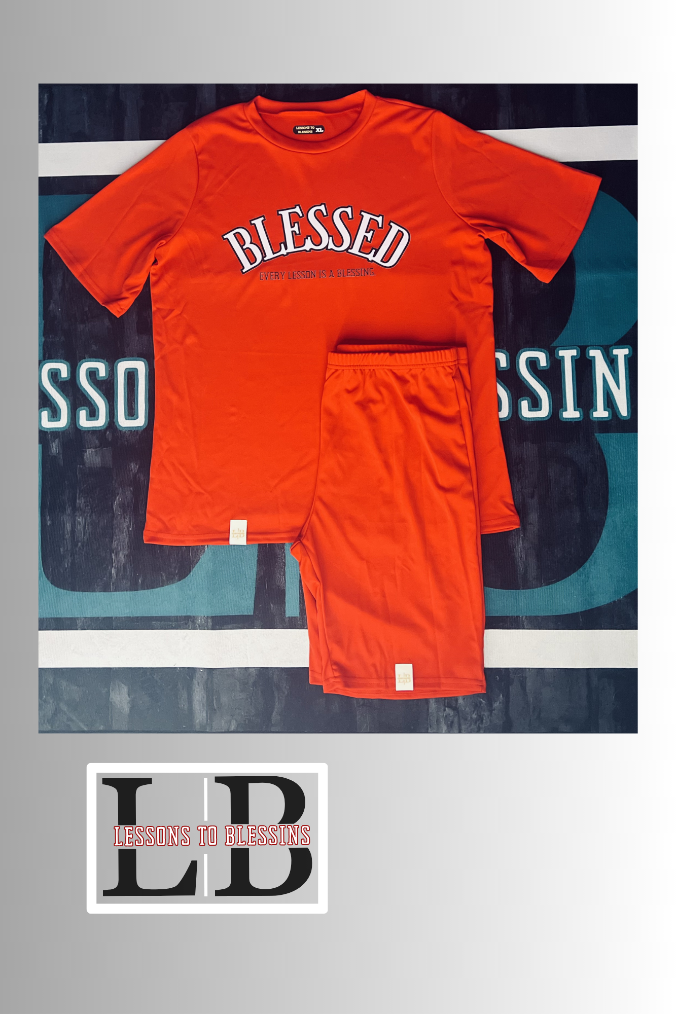 Every Lesson Is A Blessing Sleeved Biker Set